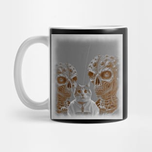 cat priest with cactus alien demons Mug